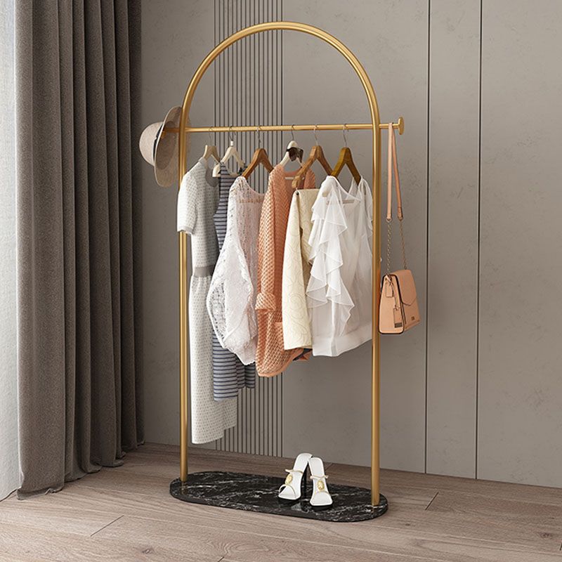 Modern Style Coat Rack Metallic Free Standing Hooks Design Coat Rack With Shelve