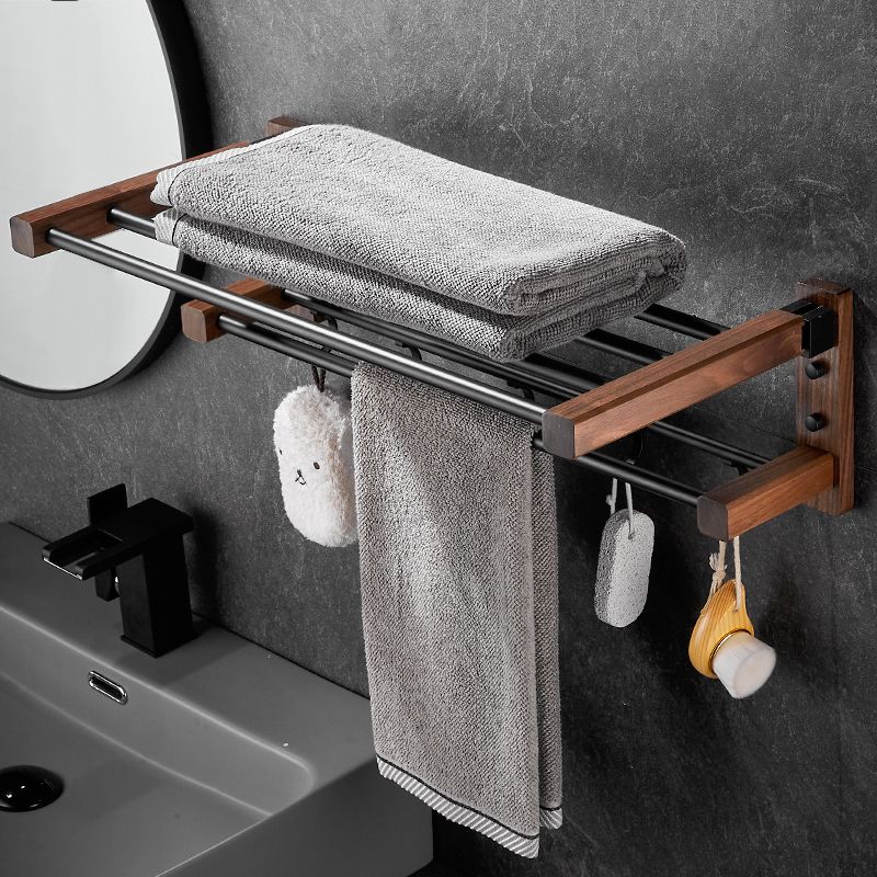 Modern Black Bathroom Set Bath Shelf Towel Bar Bath Hardware Set