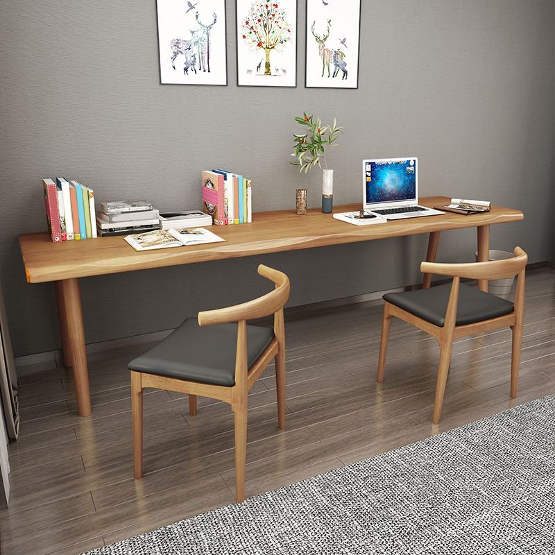 Modern Style Parsons Writing Desk Solid Wood Office Desk for Home