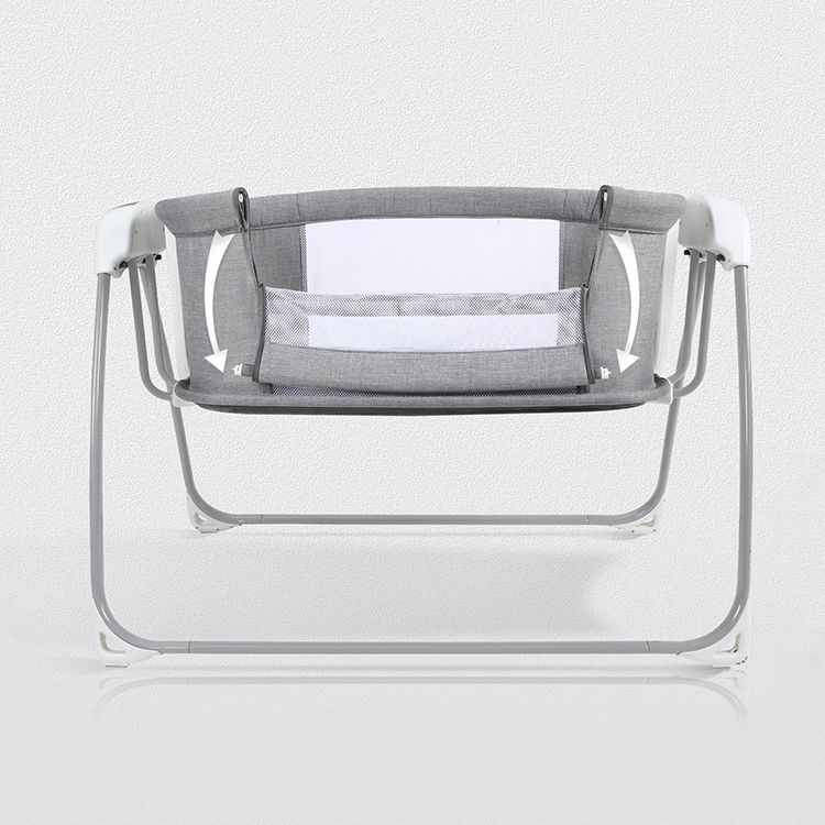 Rocking Crib Cradle Rectangle Metal Cradle with Stand for Newborn