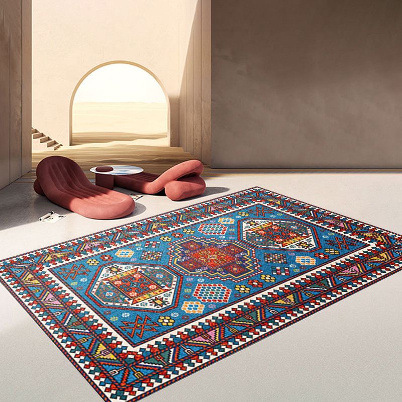 Distinctive Distinctive Floral Design Rug Traditional Moroccan Indoor Rug Polyester Anti-Slip Backing Carpet for Living Room