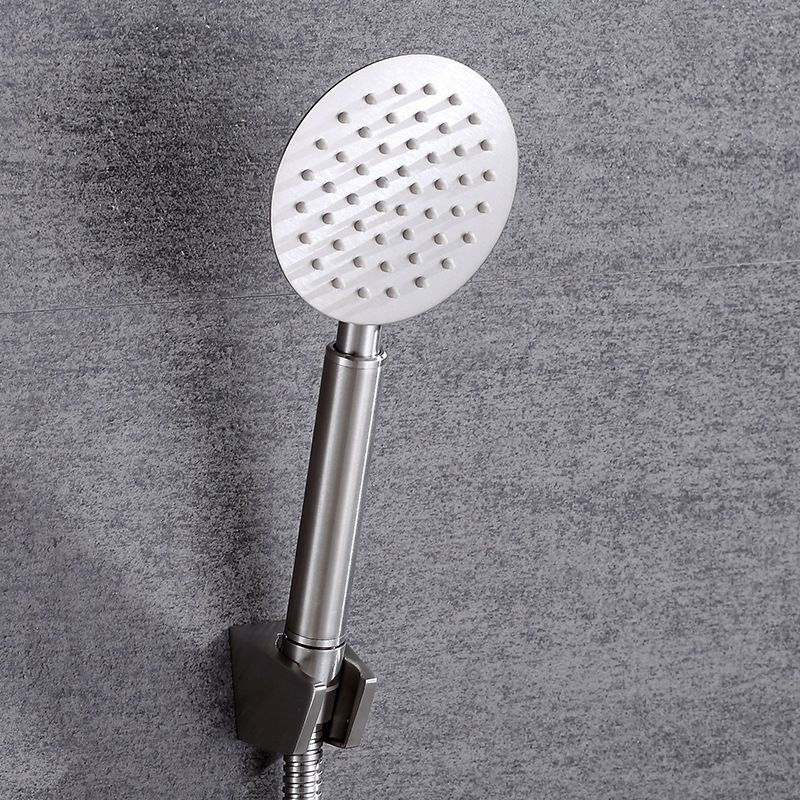 Contemporary Shower Combo Handheld Shower Head Stainless Steel Wall-Mount Shower Head