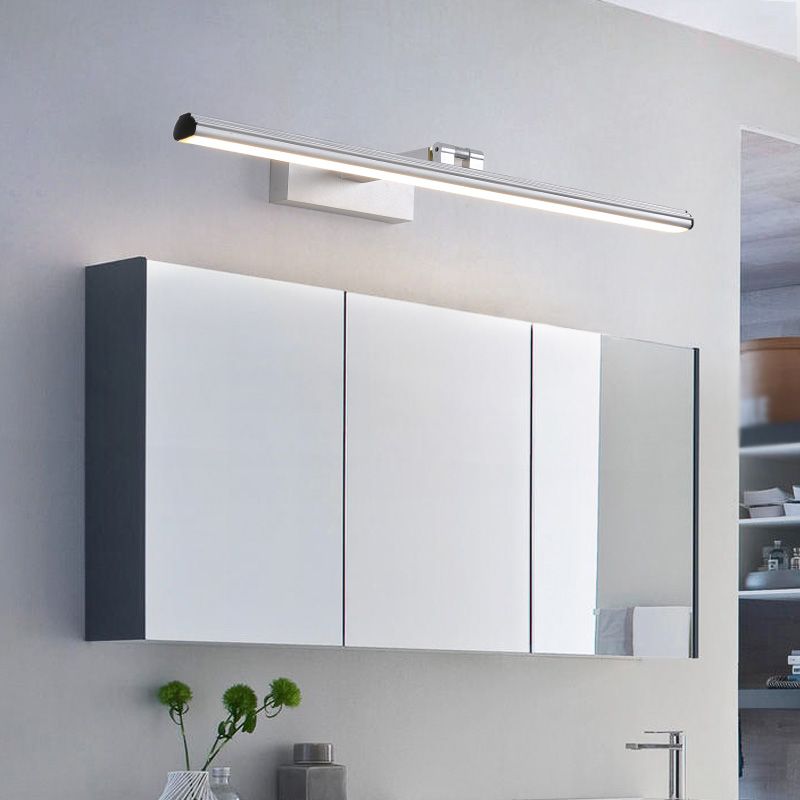 Luz de aluminio espejo luz moderna minimalista 1 aplique de pared ligera para el baño