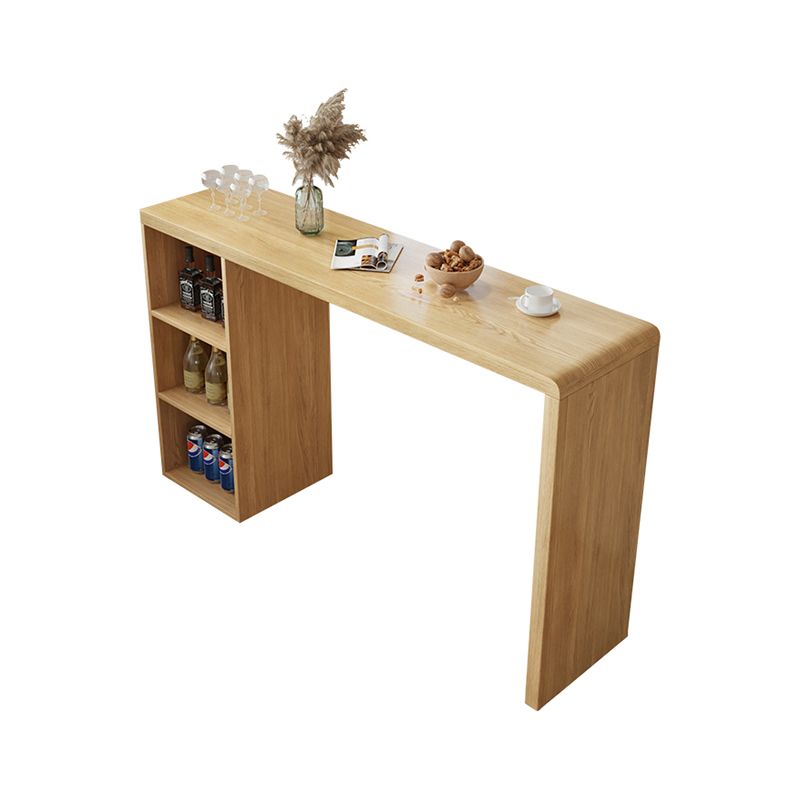 Contemporary Rectangle Solid Wood Bar Stool Table for Living Room