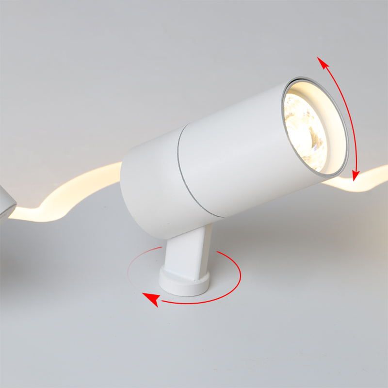 Montaggio semifulto a LED di nuvole bianche in moderno appuntamento a soffitto interno in metallo creativo con ombra acrilica