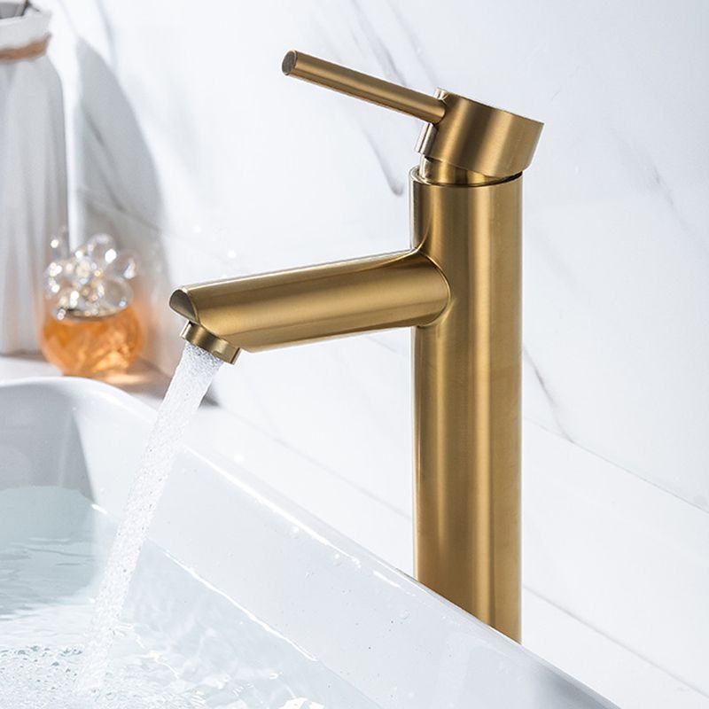 1-Handle Gold Nickel Widespread Faucet Single Hole Lever Vessel Sink Faucet with Drain