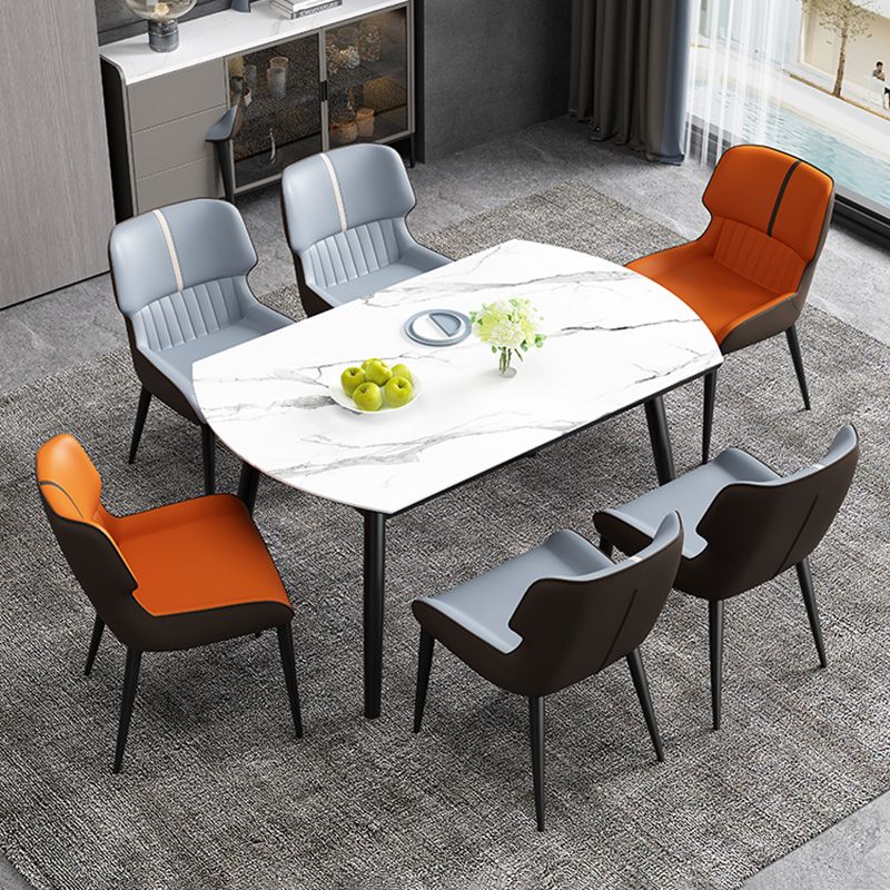 Modern Design Faux Leather Dining Chairs Wingback Parsons Chair