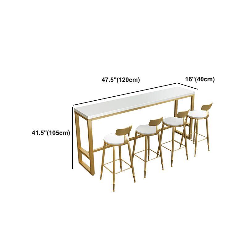 Indoor Bar Height Counter Height Table Contemporary Rectangle Footrest Pub Table