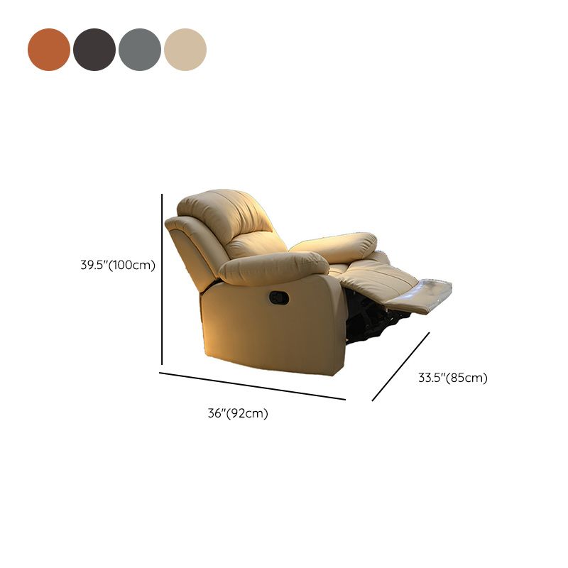 Contemporary Home Theater Recliner Metal Solid Color Indoor No Motion Reclining