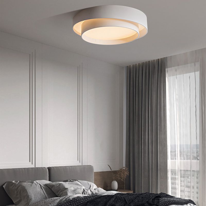 Modern Metal Flush Mount Lamp Acrylic Shade Flush Mount Ceiling Fixture for Bedroom