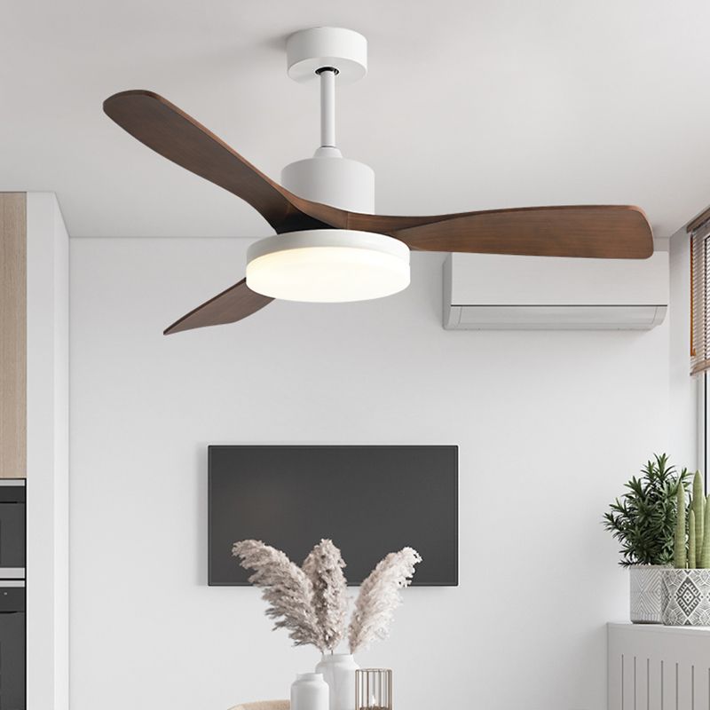 Simplicity 3-Blade Ceiling Fan Lighting in Brown for Dining Room