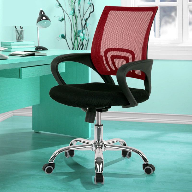 Modern Plastic and Mesh Desk Chair Mid Back Home Office Chair