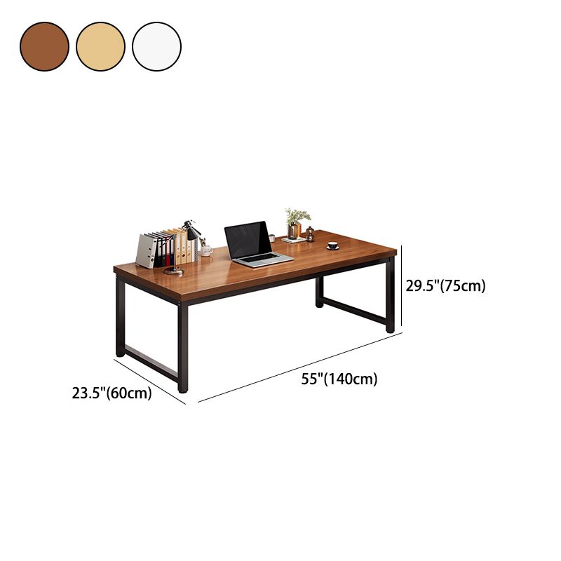 23.5" W Wooden Office Desk Modern Writing Desk with H-shape Base