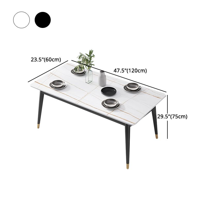 1/3/5/7 Pcs Metal Modern Dining Set with Rectangle Table Dinette Set