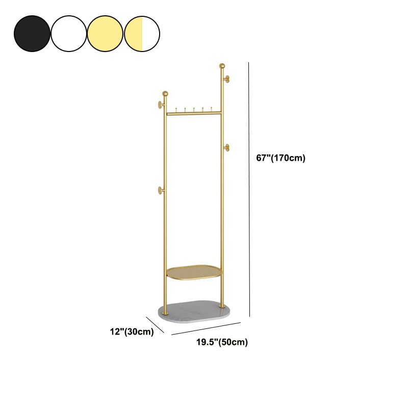 Contemporary Hall Stand Metal Hooks Included No Distressing Free Standing Coat Rack