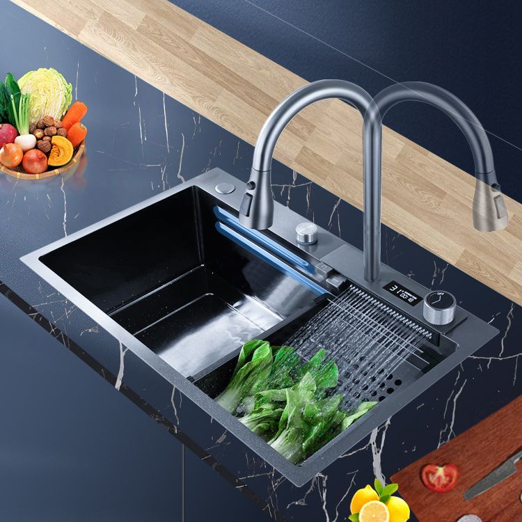 Stainless Steel Kitchen Sink Rectangular Shape Kitchen Sink with Drain Strainer Kit