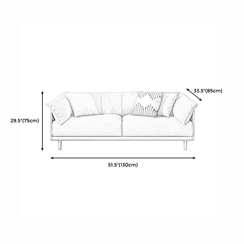 Modern Sofa Pillow Top Arm 33.4"W Sofa with 2 Pillows  for Living Room