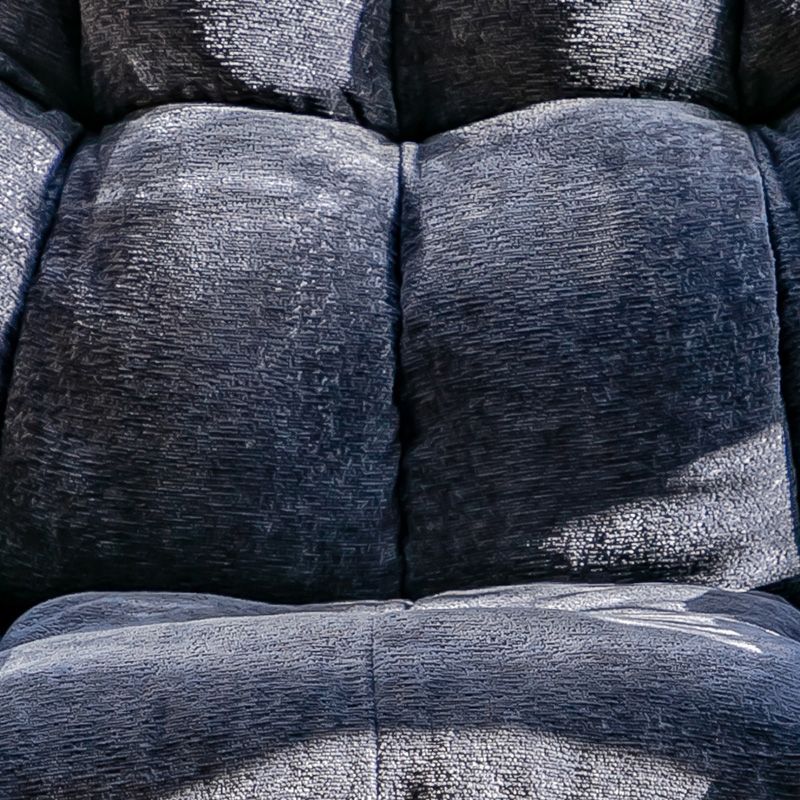 Contemporary Chenille Tufted Back Standard Recliner with Storage