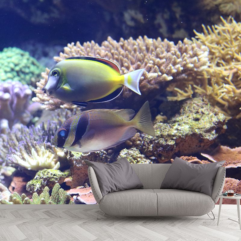 Rich Seabed Murals Modern Wall Covering for Sitting Room, Water Resistant