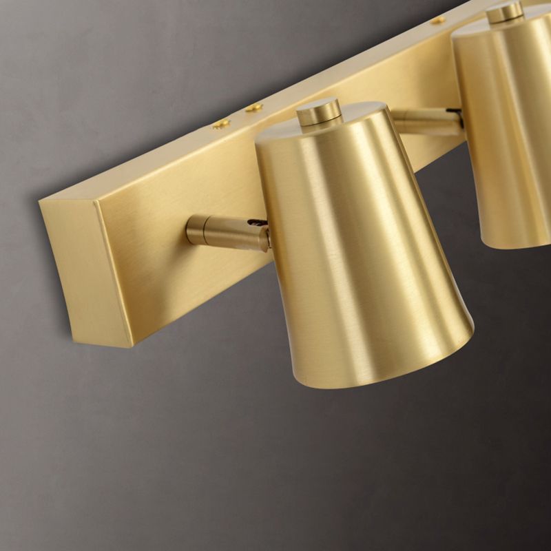 Cone Shaped Wall Light Sconce Nordic Metal Bathroom Wall Mount Light Fixture in Gold