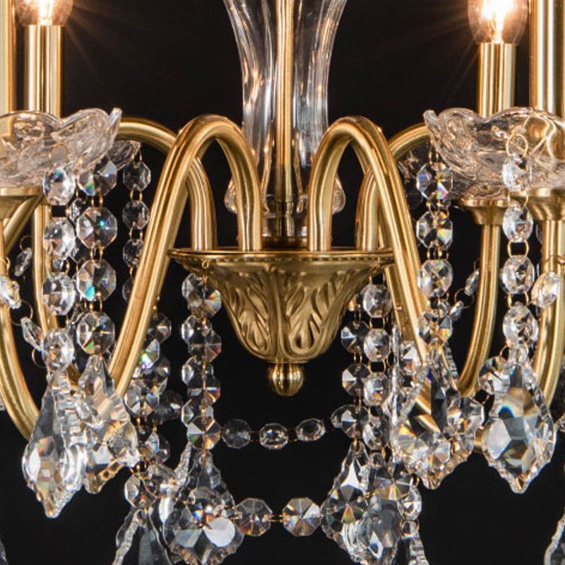 Candélabra Crystal Chandelier Lighting Fixture Rustic Style Salon suspendu Chandelier