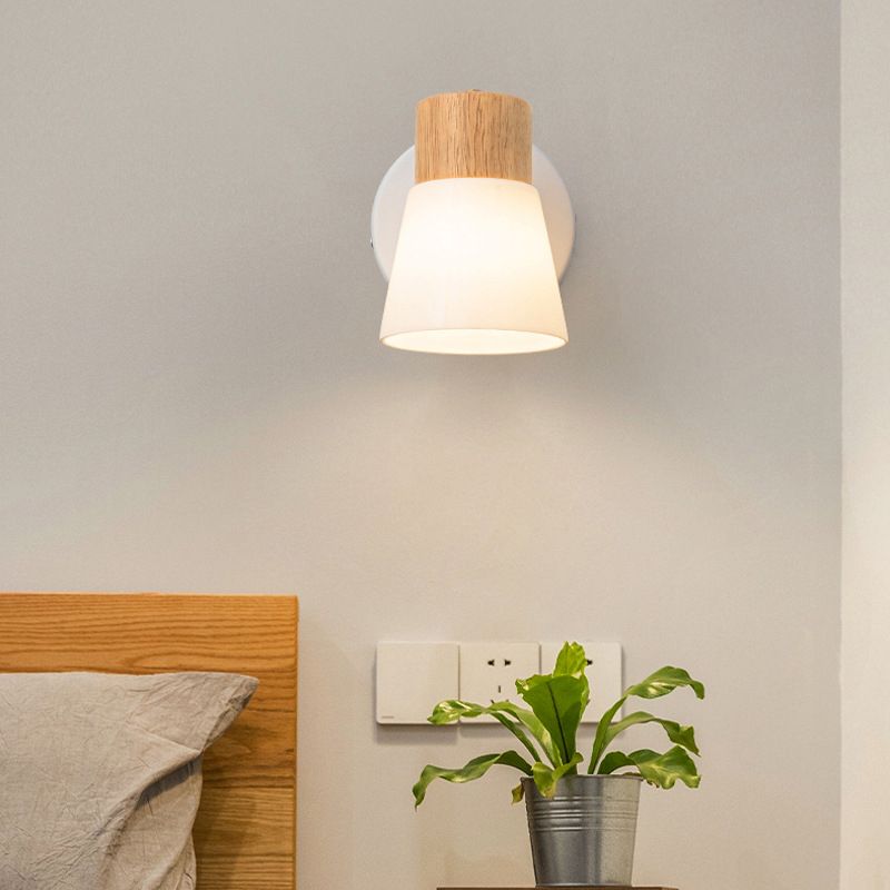 Tapered Wall Mount Light Fixture Modern Sconce Lamp for Washroom