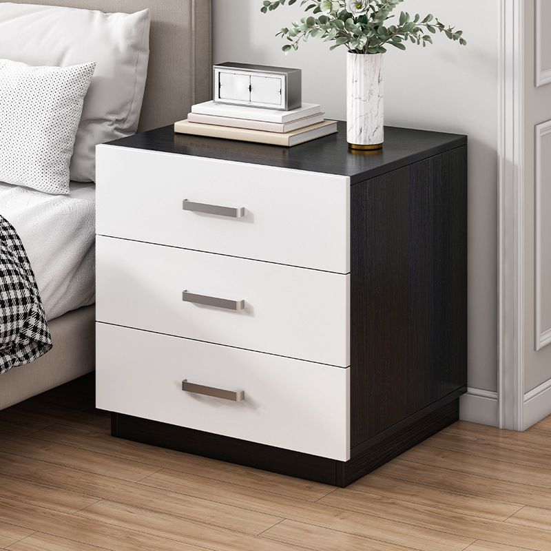 Contemporary Drawers Included Night Table Solid Wood Nightstand