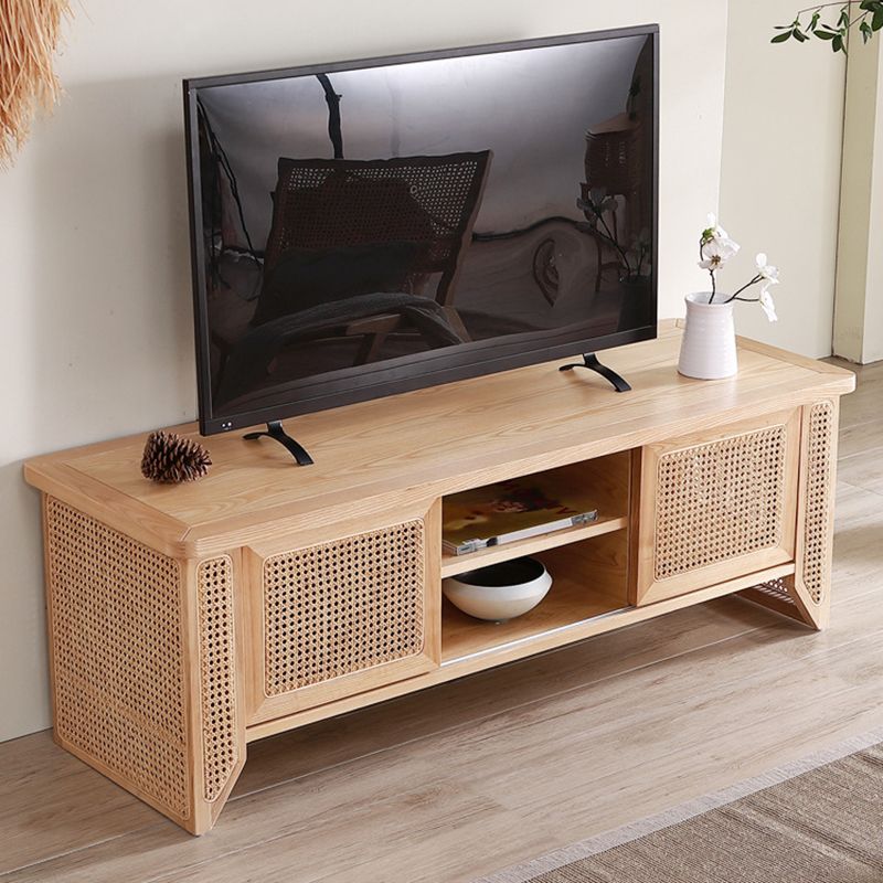 Solid Wood TV Media Console Scandinavian TV Stand for Living Room