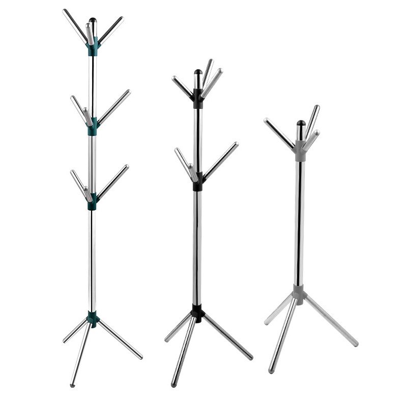 Stainless Entryway Kit Coat Rack Free Standing Hall Tree with Hooks