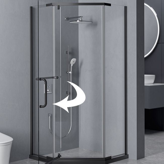 Linear Sliding Double Handles Shower Enclosure Metal Semi-Frameless Shower Enclosure