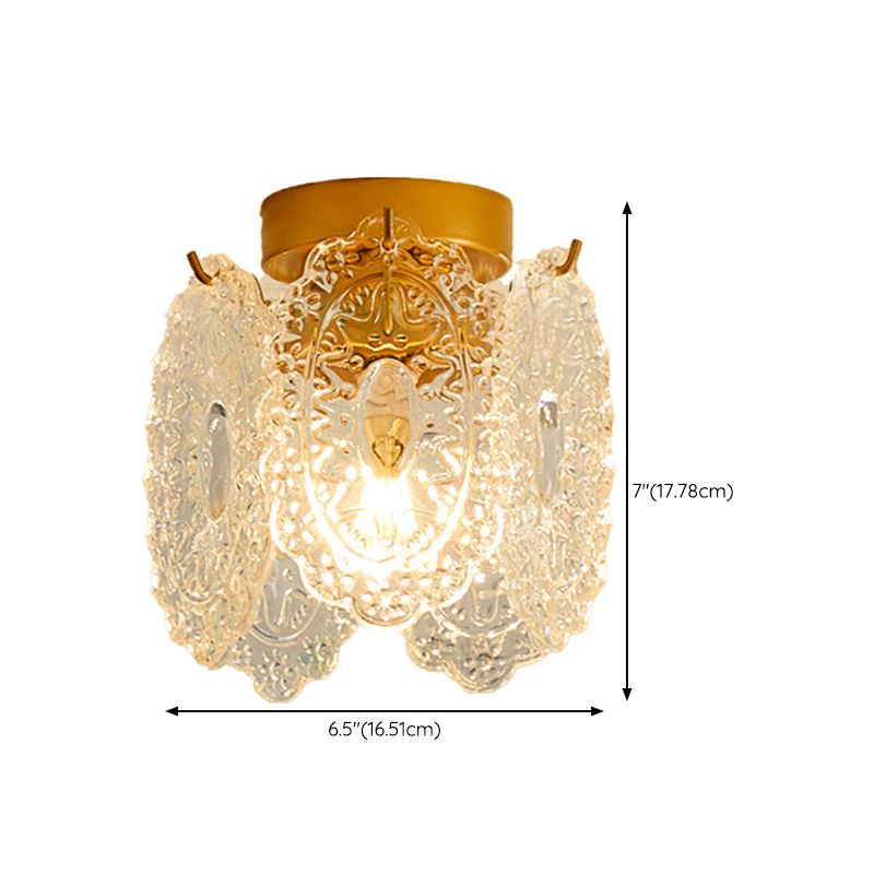 1-Light Flush Mount Modern Crystal Flush Mount Ceiling Light