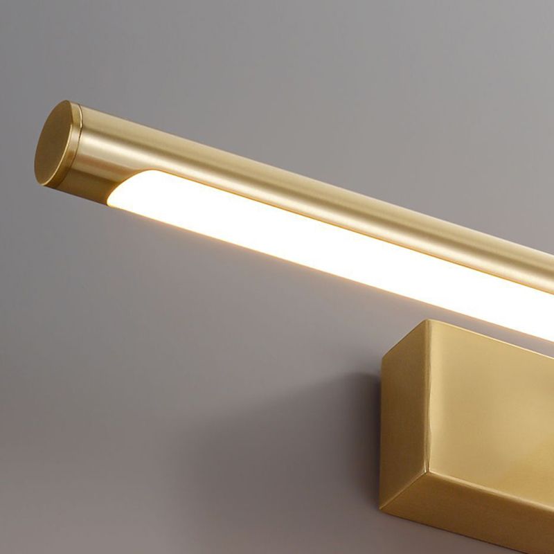 Contemporary LED Mirror Lamp Metal Bathroom Vanity Light Fixtures in Gold