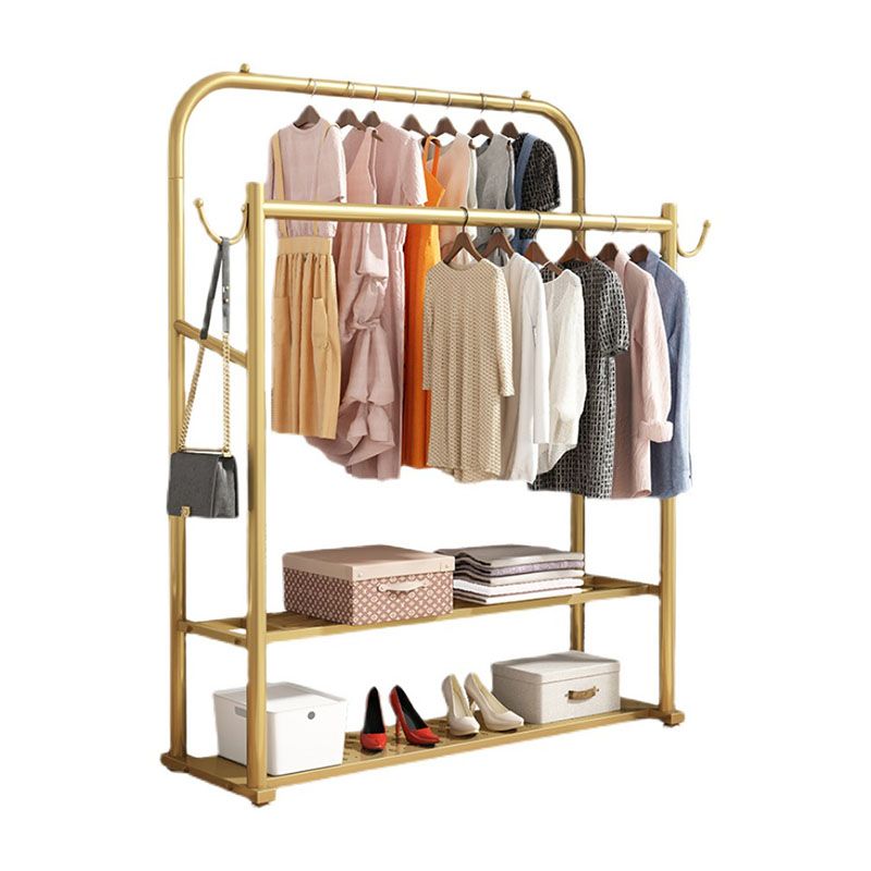 Industrial Style Coat Rack Pure Color Free Standing Metallic Coat Rack