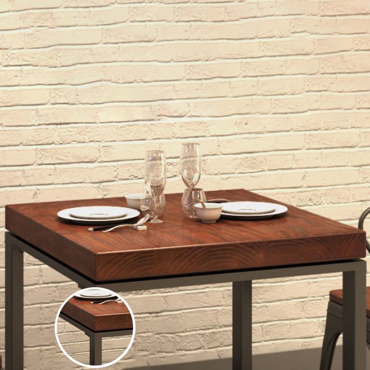 Industrial Style Solid Wood Dining Table Trestle Base Dining Site Table for Dining Room