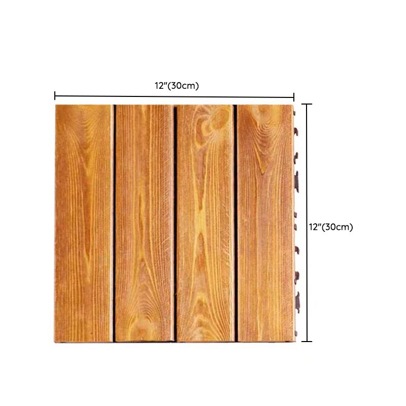 Wood Floor Tile Solid Wood Click-Locking Waterproof Plank Flooring