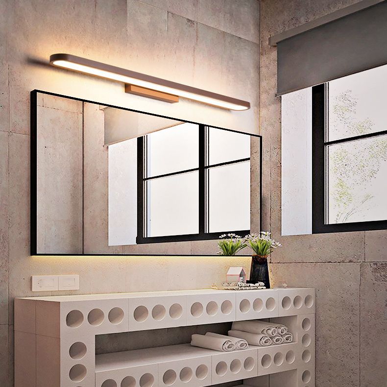 Moderna tocador LED Light Forma Mirror de forma delantera con sombra acrílica para el baño