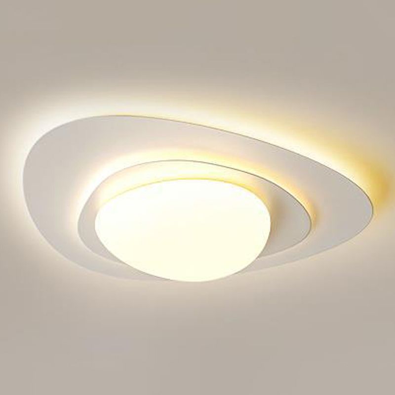 Modern 3 - Light LED Flush Mount White Iron and Acrylic Ceiling Flush