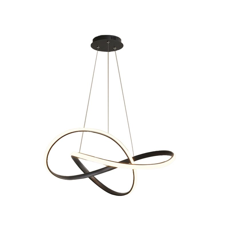 Modern Simple Chandelier Strip Shape Hanging Pendant Light Fixture for Bedroom