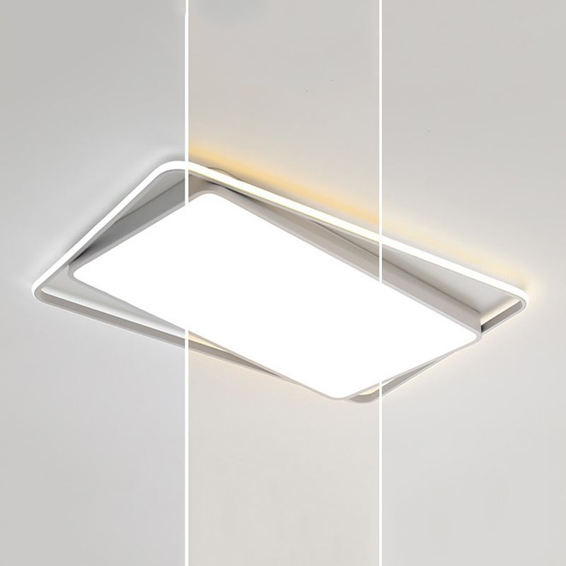 Single Modernism White Flush Mount Lighting LED Ceiling Light for Living Room