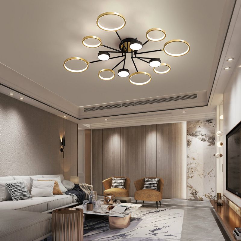 Modern Unique Shape Ceiling Mount Light Fixture Metal Ceiling Mounted Light