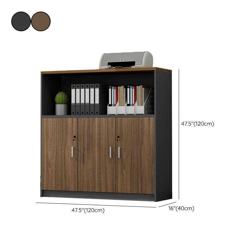 Contemporary Storage File Cabinet Wooden Frame Vertical Filing Cabinet