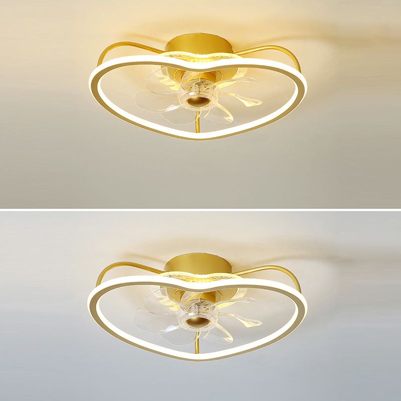 Black/Golden Fan with Light Modern 7-Blade Ceiling Fan for Home