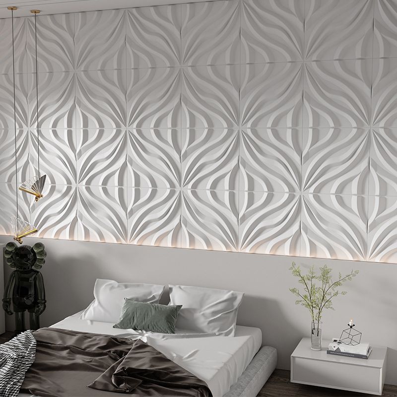 Modern Square Wall Paneling Peel and Stick Texture Pattern Wall Paneling