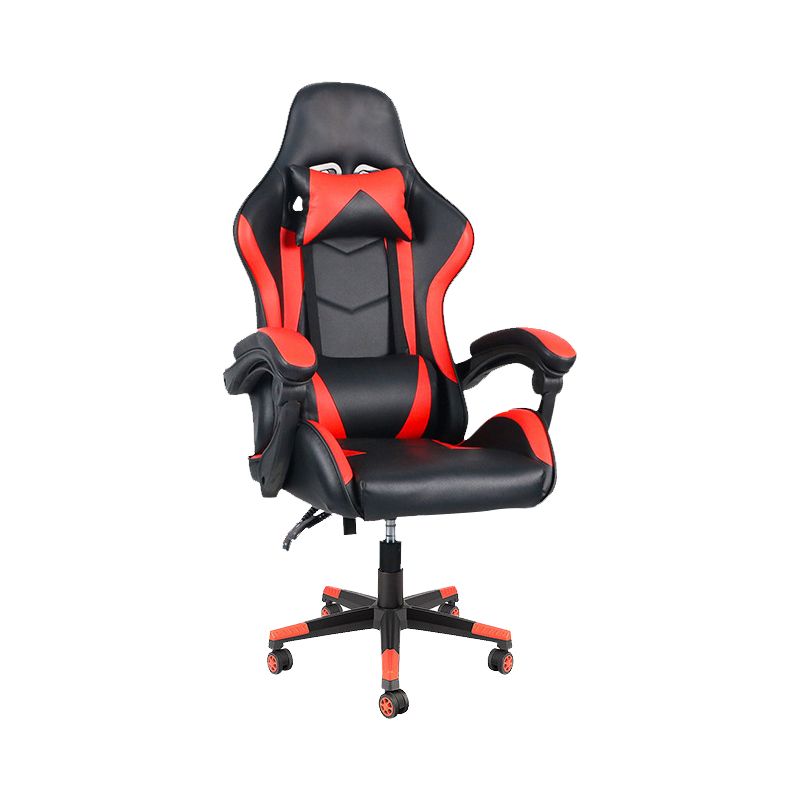 Modern Desk Chair Leather Ergonomic Gaming Chair High-Back Chair with Wheels