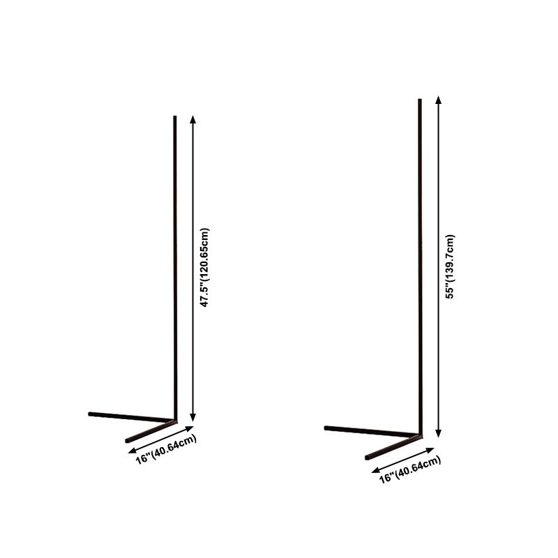 Moderne prägnante LED -Stehlampe lackierte Aluminium lineare Stehlampen mit Silikonschatten