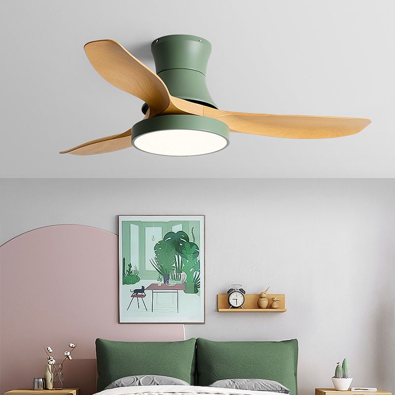 Metal Ceiling Fan Light Modern Style 1 Light Ceiling Fan Lamp for Living Room