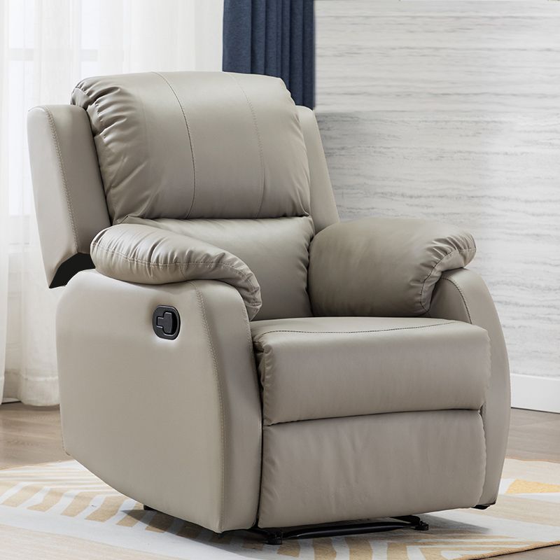 Solid Color Recliner Chair Metal Frame Standard Recliner with Independent Foot