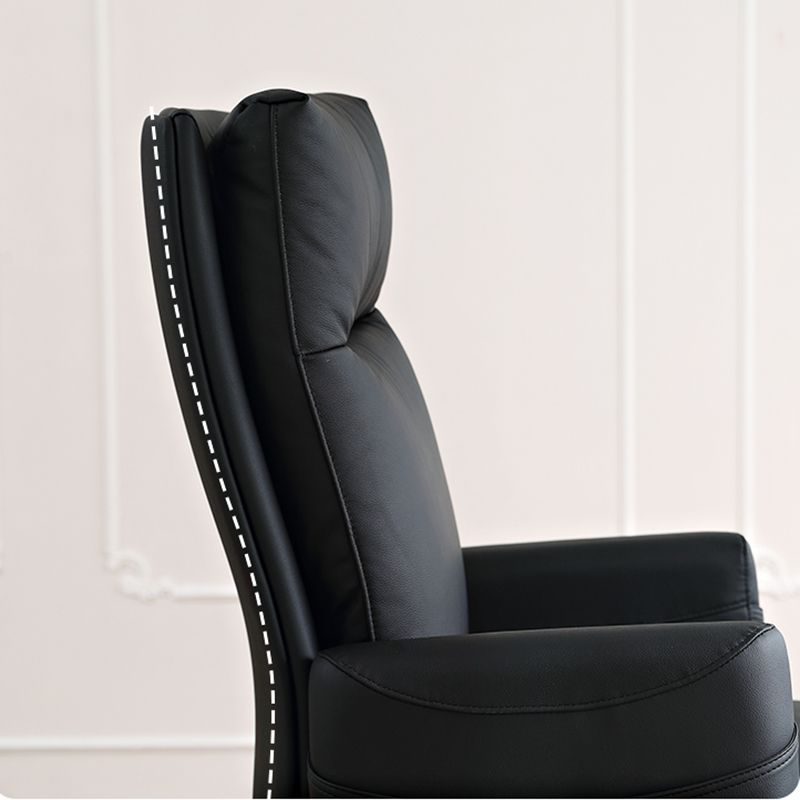 High Back Swivel Chair Modern Faux Leather Managers Chair with Arm