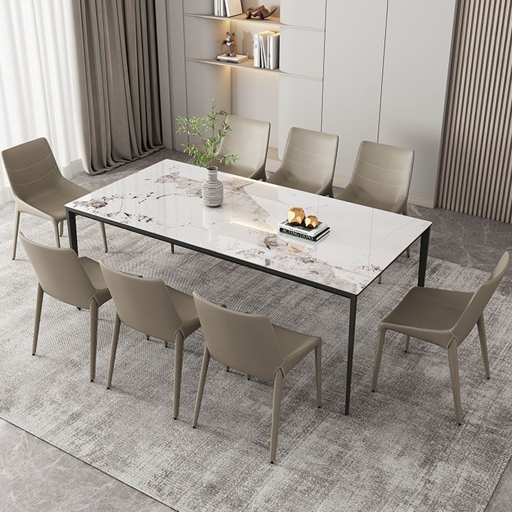 Contemporary Style Metal Chairs Dining Armless Chairs for Kitchen