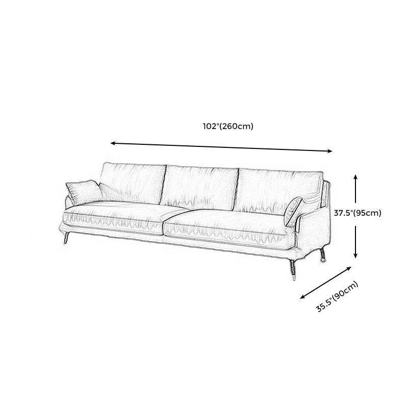 Braune Leder -Sofa -Möbel -Einbau -Armsofa mit Kissen Set mit Kissen